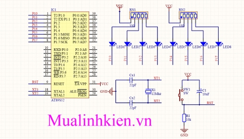 [KIT 89S52_V2] Hướng dẫn giao tiếp LED đơn