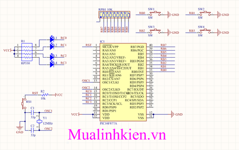 [ Lập Trình Pic ] Bài 4:Lập trình sử dụng nút nhấn
