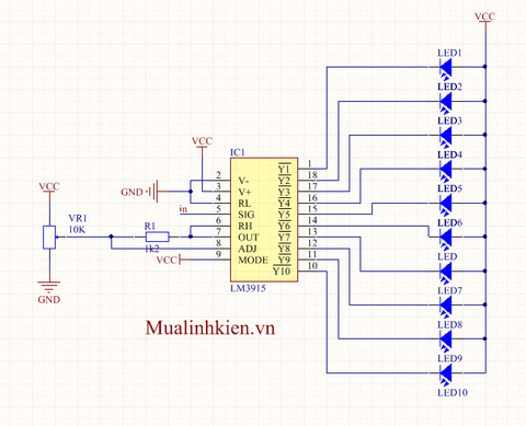 Hướng dân làm mạch led nháy theo nhạc đơn giản dùng LM 3915