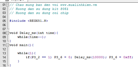 [ KIT 89S52_V2 ] Bài 3: Sử dụng Còi chip