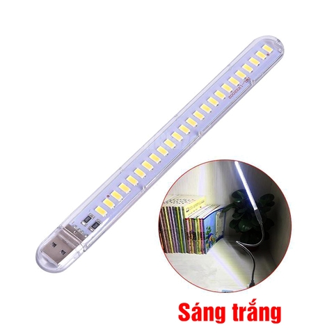 Thanh Đèn LED Mini Sáng Trắng Gồm 24 Bóng Cổng Cắm USB Thích Hợp Để Bàn Học