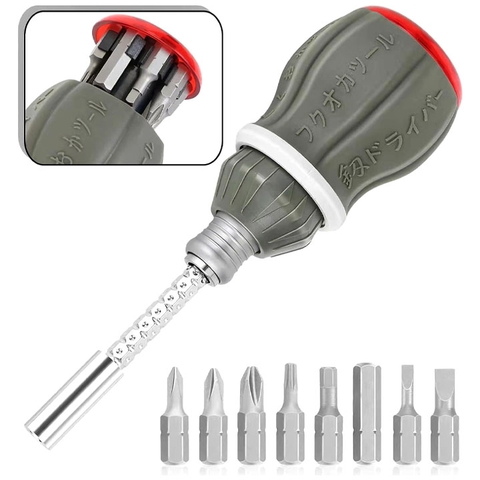 Bộ Tô Vít Nam Châm Đảo Chiều Đa Năng Kèm 8 Đầu Hàng Nhật FO-9006X