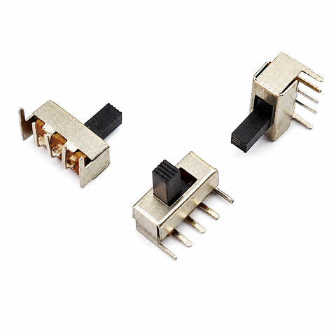 Công Tắc Gạt SS12F23 Tay Cầm 5MM 3 Chân Cắm Cong 90 Độ