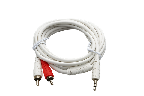 Dây Cáp Âm Thanh 3.5mm Ra 2 Đầu RCA Dài 1.8M - Dây AV 3 Ly Sang Bông Sen HIFI Kết Nối Loa, Amply, TV