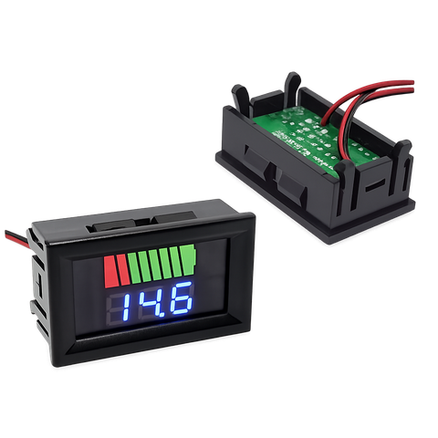 ĐỒNG HỒ ĐIỆN ÁP 12-60VDC BLUE, HIỂN THỊ LED 7 ĐOẠN