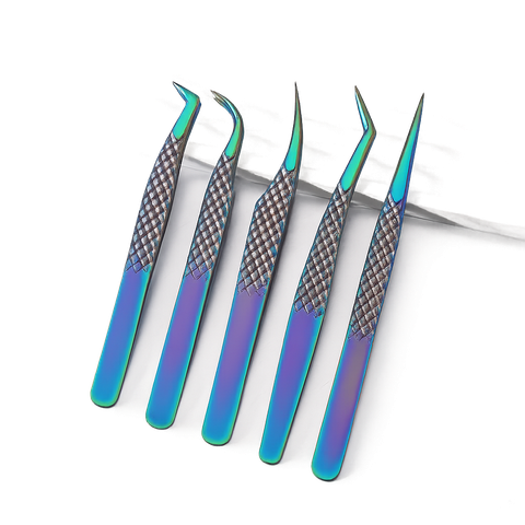 Nhíp Kẹp Gắp Linh Kiện KCV MẠ Titan Họa Tiết Kim Cương Dài 13CM 15G