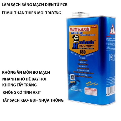 Chất Tẩy Rửa Vệ Sinh Bảng Mạch Điện Tử 850 Mechanic Ít Mùi Không Chì Axit Lọ Nhôm