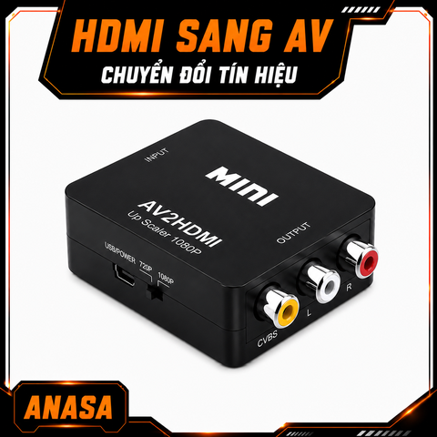 Bộ Chuyển Đổi HDMI Sang AV Và AV Sang HDMI Mini 1080P RCA Audio Video