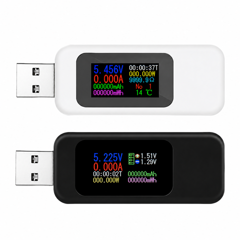 USB Tester Đo Dòng Điện Và Điện Áp – Đồng Hồ Đo USB Màn Hình LCD Màu