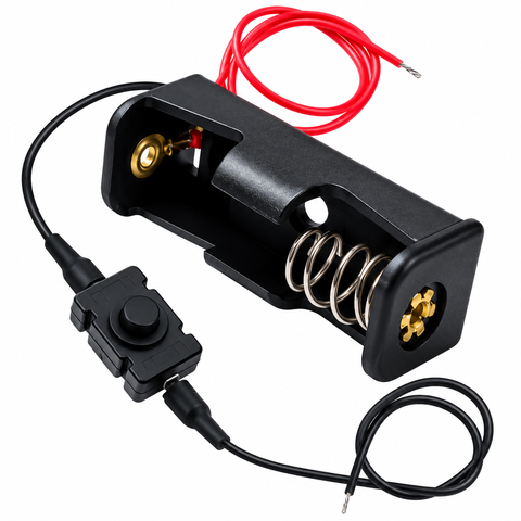 Đế Pin 1 Cell Có Công Tắc – Hộp Đựng Pin Dạng Trụ Có Dây, Công Tắc Bật Tắt, Khay Pin DIY