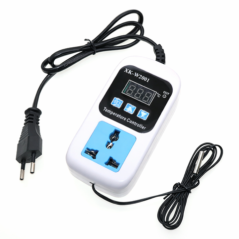 Bộ Điều Khiển Nhiệt Độ XK-W2001 220V Ổ Cắm Điều Chỉnh Nhiệt Độ Kèm Cảm Biến