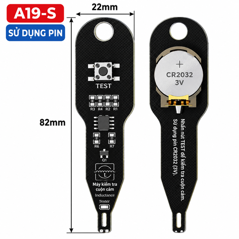 Bút Kiểm Tra Cuộn Cảm – Máy Test Cuộn Cảm Inductance Tester Mini, Dùng Pin CR2032 3V, Dụng Cụ Kiểm Tra Linh Kiện Điện Tử