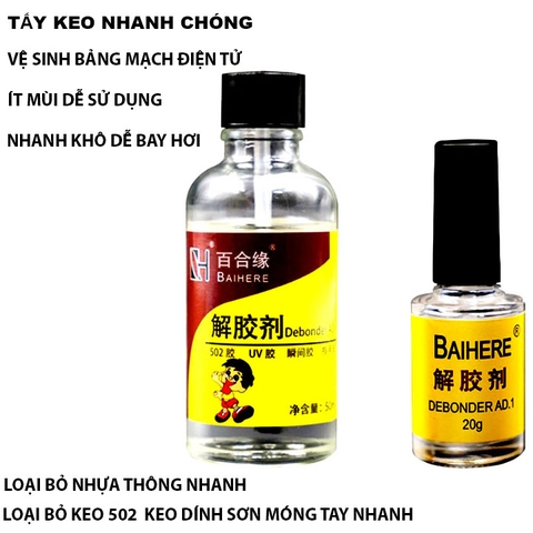 Chất Tẩy Vệ Sịnh BA Tẩy Sạch PCB Nhựa Thông Tẩy Keo Hòa Tan Keo Lọ Thủy Tinh