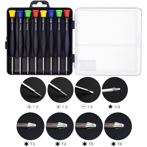 Bộ Tua Vít TBM 8 Trong 1 Đa Màu Đầu Vít 3.5MM Thân Vít Dài 115MM Nặng 110G