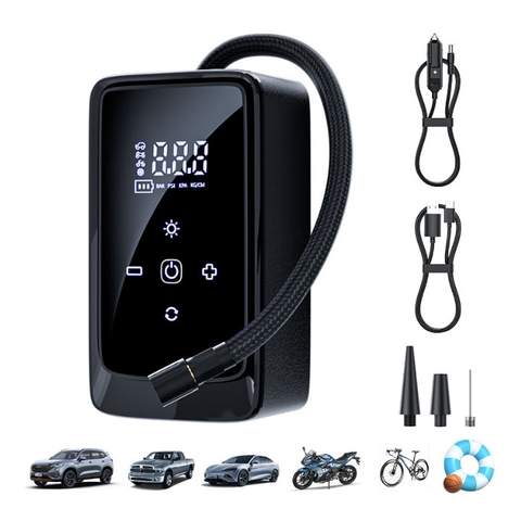 Bơm Ô Tô Xe Máy CM Bơm Lốp Xe Hiển Thị Số 25L/Phút 120W 12VDC 55x80x145MM 420G