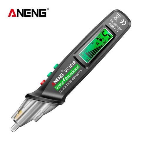 Bút Thử Điện Giọng Nói ANENG VC1019 Hiển Thị Số Không Chạm 175MM Nặng 51G