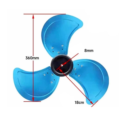 Cánh Quạt Nhôm VHB 40Cm 16Inch Quạt Điện Đa Năng Lỗ Trục 8MM