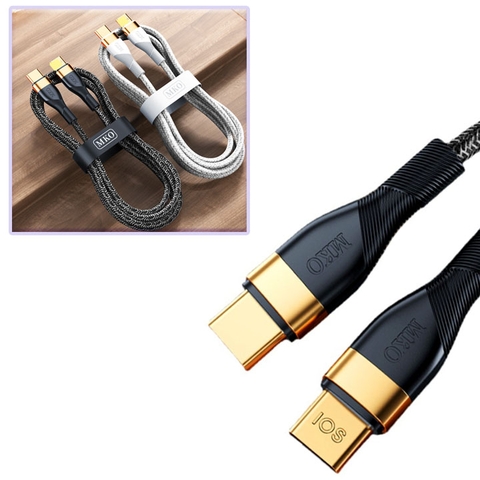 Cáp Sạc Điện Thoại FC Sạc Nhanh Flash PD 6A 100W Cổng TypeC Truyền Nạp Dữ Liệu Chất Liệu Dệt Dù Dài 120Cm