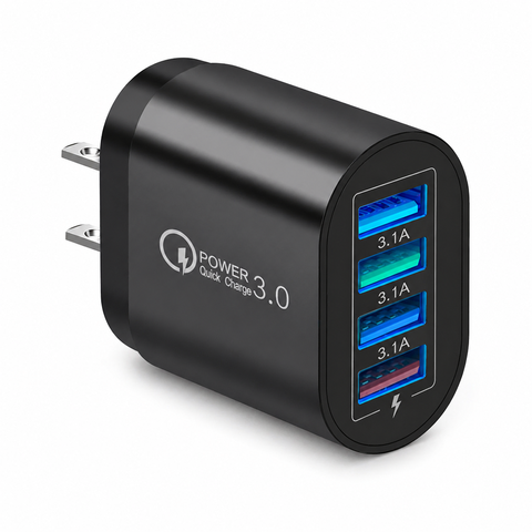 Củ Sạc Nhanh 4 Cổng USB QC 3.0 – Adapter 3.1A Sạc Nhanh Cho Điện Thoại, Tablet