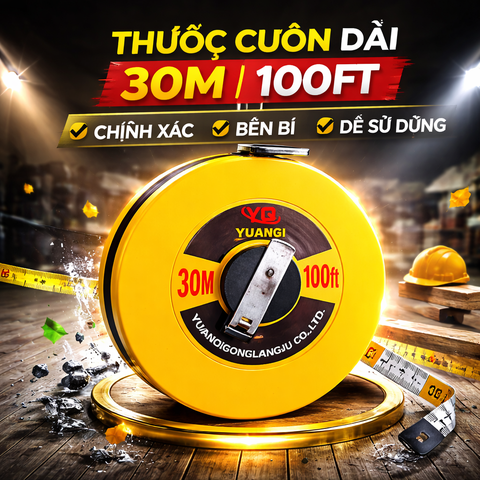 Thước Dây Đo Dài 20m-30m – Không Gỉ, Không Giãn, Độ Chính Xác Cao