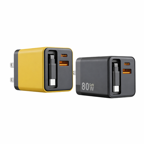 Bộ Củ Cáp Sạc Điện Thoại 80W GAN TYPEC 40x47x60MM