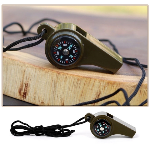 Còi Báo Động Cứu Hộ Sinh Tồn 3 IN 1 KHT Nhựa ABS 17G 60x63MM