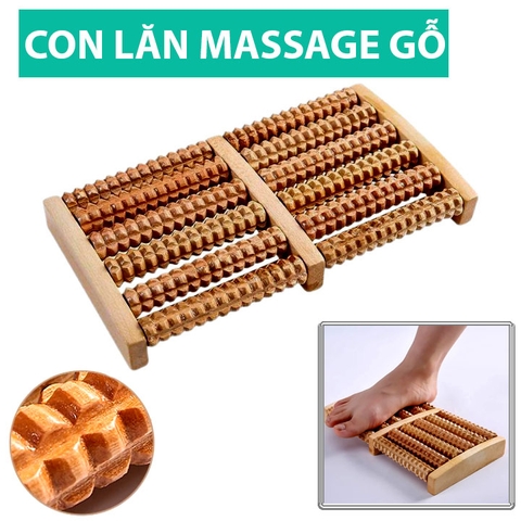 Con Lăn Massage Gỗ Để Chân Thư Giãn Giảm Mỏi Đâu Chân Giảm Stress