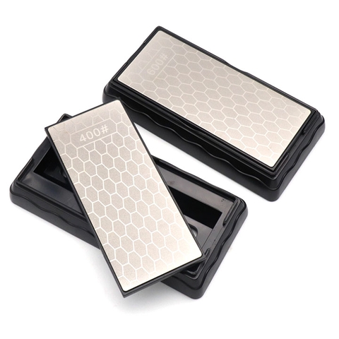 Đá Mài Dao Chất Liệu Kim Cương 2 Mặt Hình Tổ Ong MLO 67x155x178MM 344G