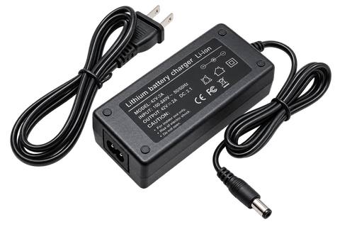 Sạc Pin Lithium 36V 42V 2A - Bộ Sạc 42V Cho Pin Xe Điện 36V, Đầu Cắm DC 5.5x2.5mm, Sạc Pin Lithium Có Đèn Báo