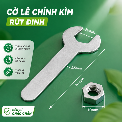 Cờ Lê Lục Giác Trắng Bạc 10MM Dày 1.5MM Dài 70MM