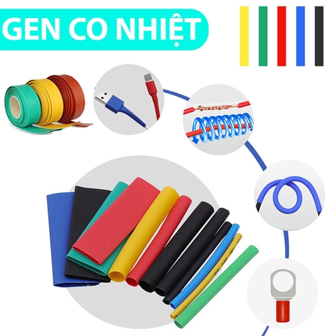 Gen Co Nhiệt Bọc Cách Điện Dài 1 Mét - Màu Sắc Ngẫu Nhiên