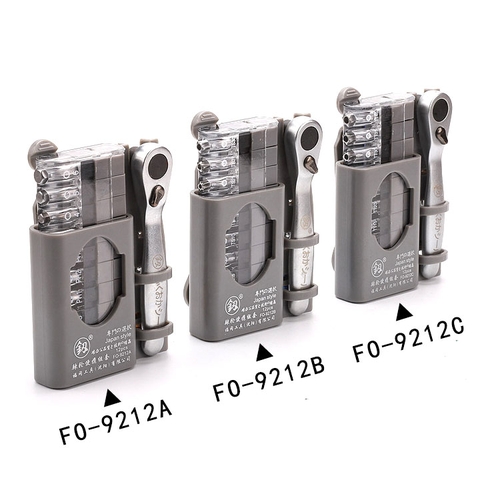 Bộ Tua Vít Fukuoka FO-9212A 10 Đầu Thép Crom 7x10CM 200G