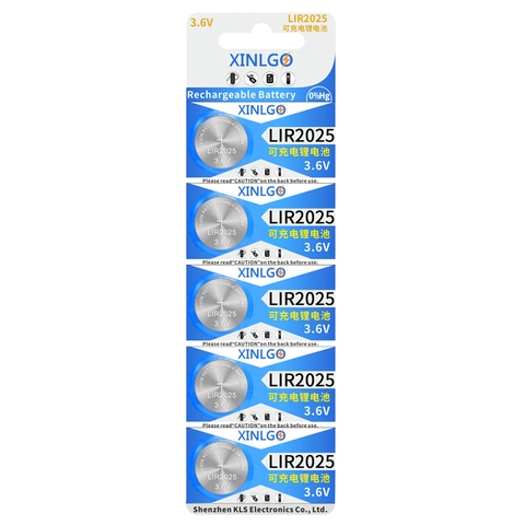 Pin Cúc Áo Sạc Lại LIR2025 3.6V – Pin Lithium Ion Coin Cell Có Thể Sạc