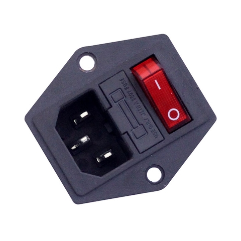 Jack Cắm Âm 3 Chân Có Cầu Chì Công Tắc Nguồn Có Đèn Báo AC-303A Jack Nồi Cơm