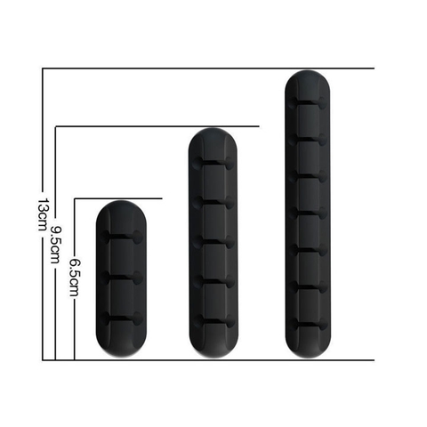 Thanh Kẹp Silicon Cố Định Dây Cáp Sạc, Tai Nghe, Dây Cáp Phụ Kiện Máy Tính Gọn Gàng