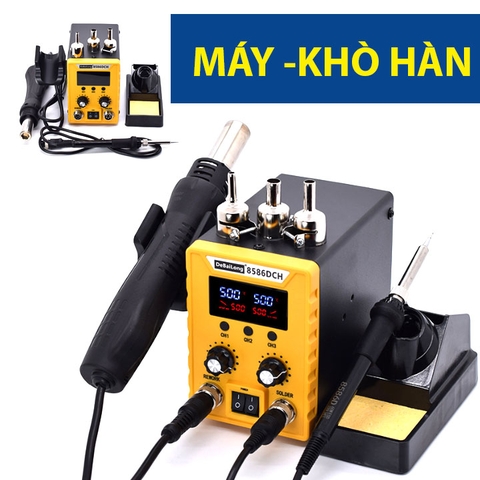 Máy Khò Và Hàn Thiếc Hiển Thị Màn Hình Số VCH 760W Màu Vàng 15x17x26CM Nặng 1500G