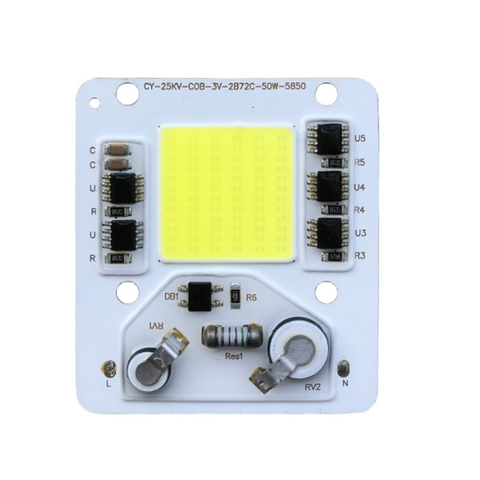 Led Công Suất Siêu Sáng NTV Led COB 50W Sáng Trắng 220VDC Kích Thước 40x46MM