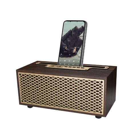 Loa Bluetooth XMN Vân Gỗ 8W Pin 1200mAh 98x99x210MM 520G