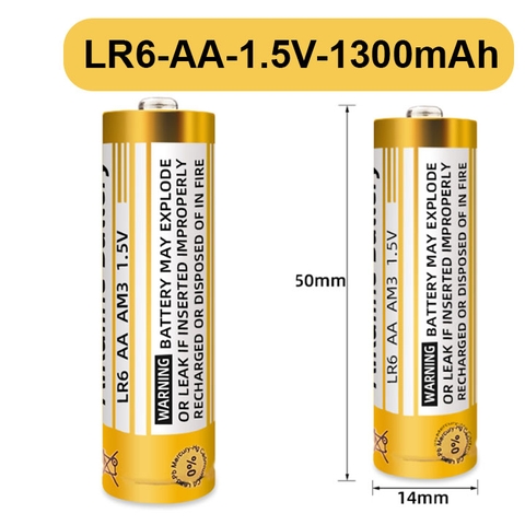 Pin Điều Khiển LR6 AA Vàng 1.5V 1300mAh 14x50MM