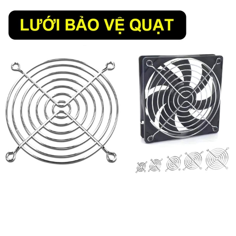 Lưới Bảo Vệ Quạt Tản Nhiệt Kim Loại Màu Trắng Bạc Mạ Niken Sáng Bóng