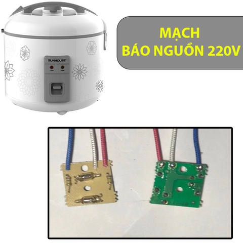 Mạch Báo Đèn Nguồn Nồi Cơm Điện Áp 220Vcc