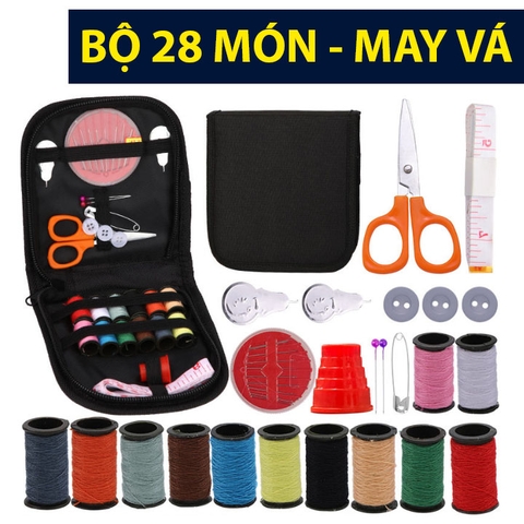 Bộ Chỉ May Vá 28 Chi Tiết J81 Đựng Trong Ví Dù Tiện Lợi Kích Thước 12cm Nặng 100g