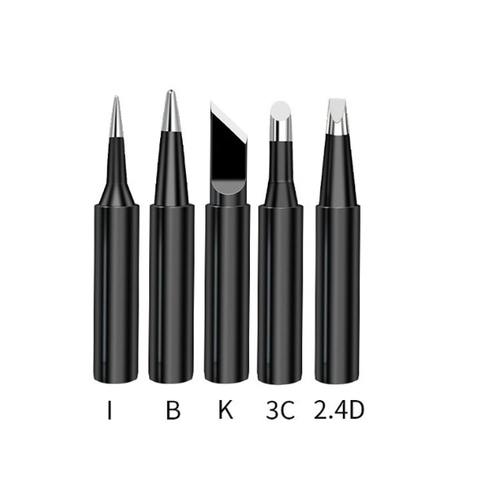 Bộ 5 Mũi Hàn 900M Đồng Mạ Crom Đen Đường Kính Trong 4MM Đường Kính Ngoài 6.5MM 2G