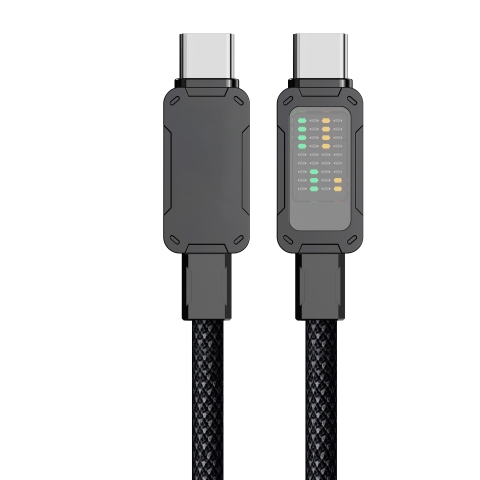 Cáp Sạc Type C 100W Chuẩn PD – Có Đồng Hồ LED, Dây Bọc Dù Siêu Bền