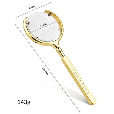 Kính Lúp Cầm Tay 10X 60MM - Kính Phóng Đại Đọc Sách, Soi Trang Sức, Tiền, Linh Kiện Điện Tử