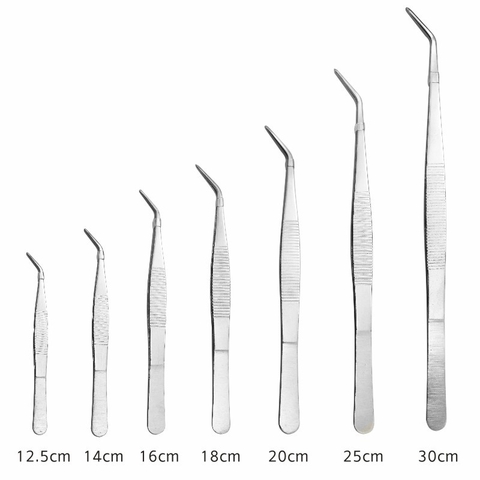 Nhíp Cong Inox Dài 12.5CM - 30CM - Nhíp Gắp Linh Kiện, Thủy Sinh, Điện Tử Chuyên Dụng