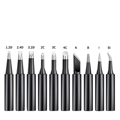 Bộ 10 Mũi Hàn 900M Crom Đen Lỗ 4MM Đường Kính Ngoài 6.5MM 22G