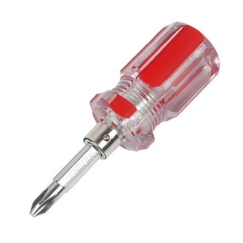 Tô Vít Lùn Đỏ 2 Đầu 4 Cạnh 2 Cạnh Đa Năng Màu Đỏ Dài 8cm