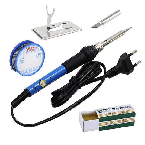 Tay Hàn Điều Chỉnh Nhiệt Độ TQ936 220V-60W Tặng Thiếc 8g, Mũi Hàn Dao, Nhựa Thông, Giá Đỡ Mỏ Hàn