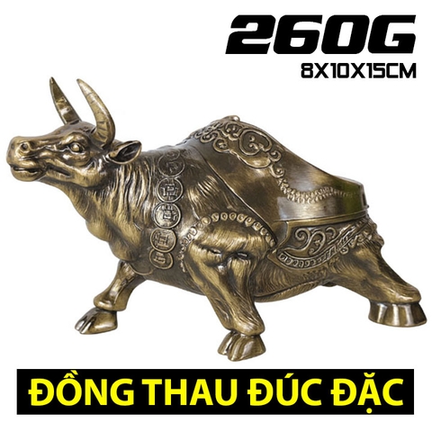 Gạt Tàn Thuốc Lá Decor Đồng Thau Trang Trí 12 Con Giáp 15x20x28CM 800G
